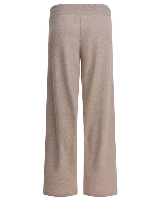 Lisa Yang Natural Knitted Cashmere Trousers