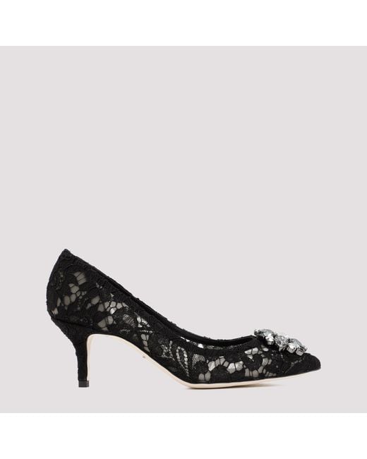 Lace Viscose Pumps-Donna di Dolce & Gabbana in Black