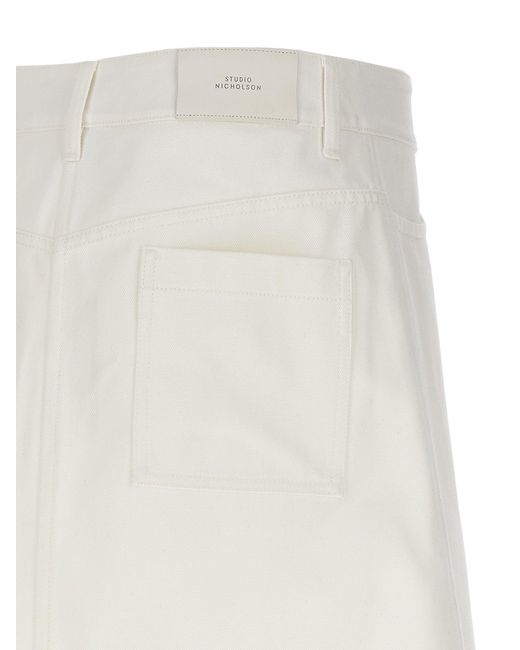 Studio Nicholson White Baringo Skirts
