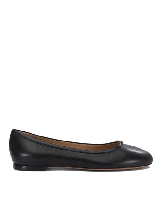 Chloé Black Leather Ballerina Flats For