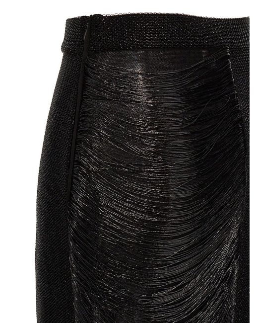 Armor Stitch Skirt Gonne Nero di Alexander McQueen in Black