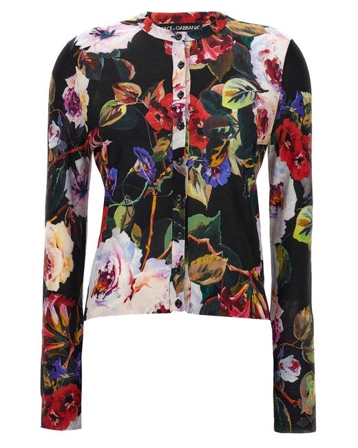 Dolce & Gabbana Multicolor Roseto Sweater, Cardigans