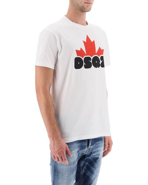 T-shirt stampata Cool Fit di DSquared² in White da Uomo
