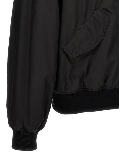 Logo Bomber Jacket Giacche Nero di Versace in Black da Uomo