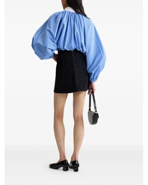 Patou Black A-Line Mini Skirt