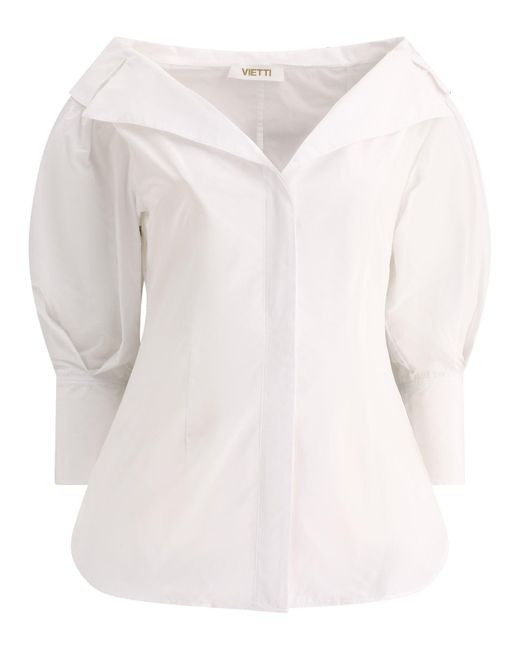 F.it White Shirt With Open Collar