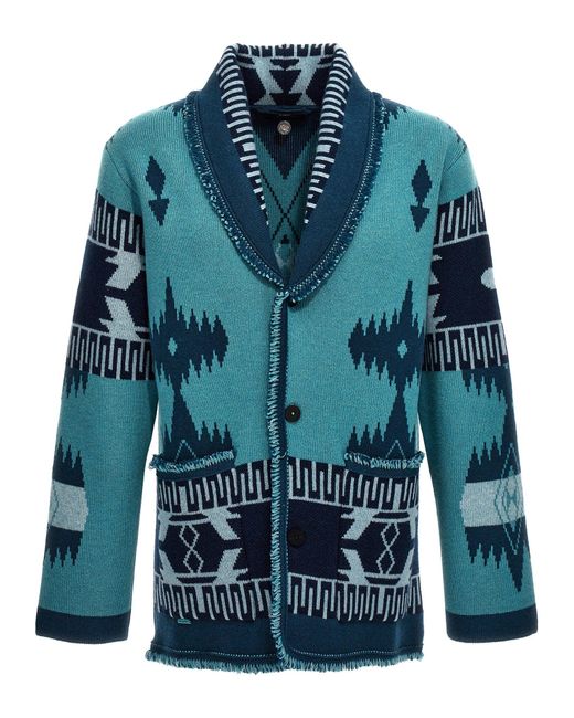 Alanui Blue Icon Sweater, Cardigans for men