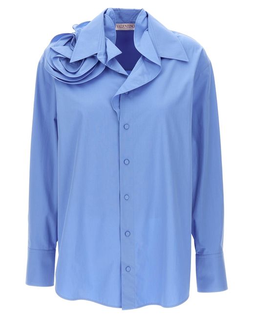 Valentino Garavani Blue Pink Shirt Shirt, Blouse
