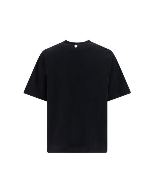 Marcelo Burlon Black Collar Feathers Over T-shirt for men
