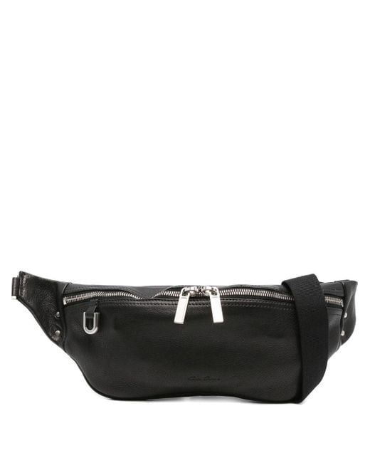 Rick Owens Black Leather Bumbag