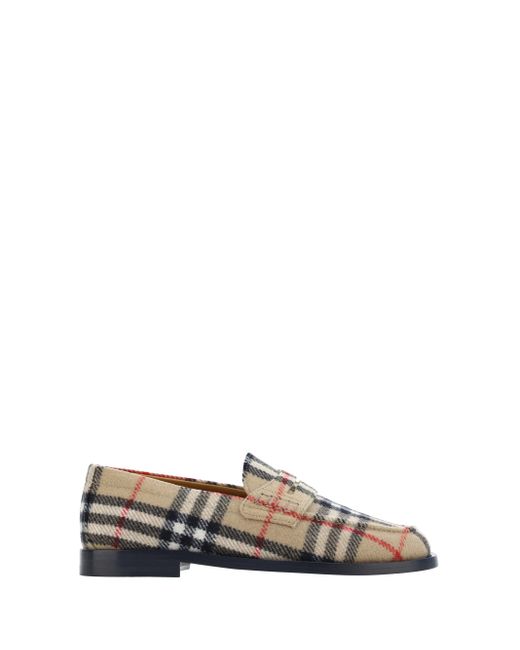 Burberry White Loafers