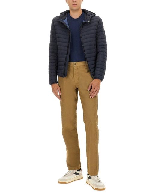 Colmar Blue Lightweight Down Jacket With Hood for men