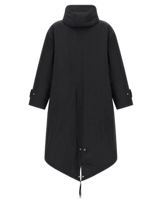 Long Parka Puffer Jackets Grigio-Uomo di AMI in Black da Uomo