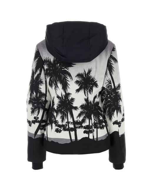 Palm Angels Black Printed Polyester Palm Ski Jacket