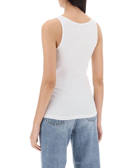 Totême  White Toteme "Ribbed Jersey Tank Top With