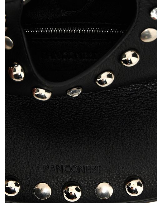 Panconesi Black Diamanti Saddle Bag S Hand Bags