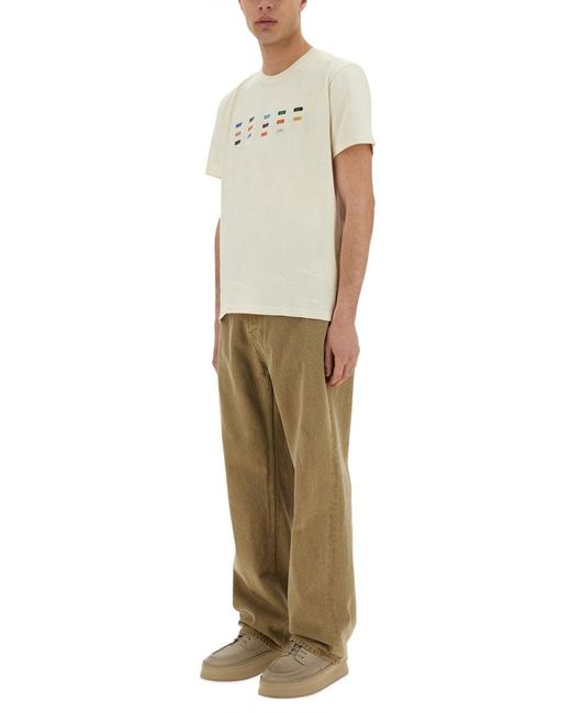 T-Shirt With Print-Uomo di Paul Smith in Natural da Uomo