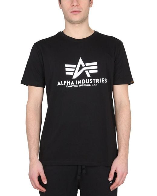 Alpha Industries Black T-Shirt With Logo for men