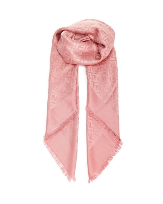 Fendi Pink Ff Shawl