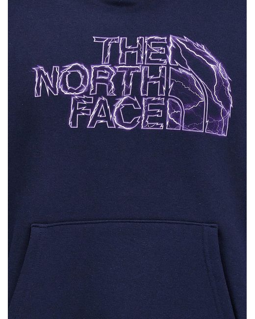 The North Face Blue Logo Print Hoodie Sweatshirt for men