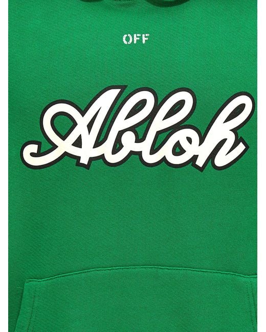 Off-White c/o Virgil Abloh Green College Sweatshirt for men