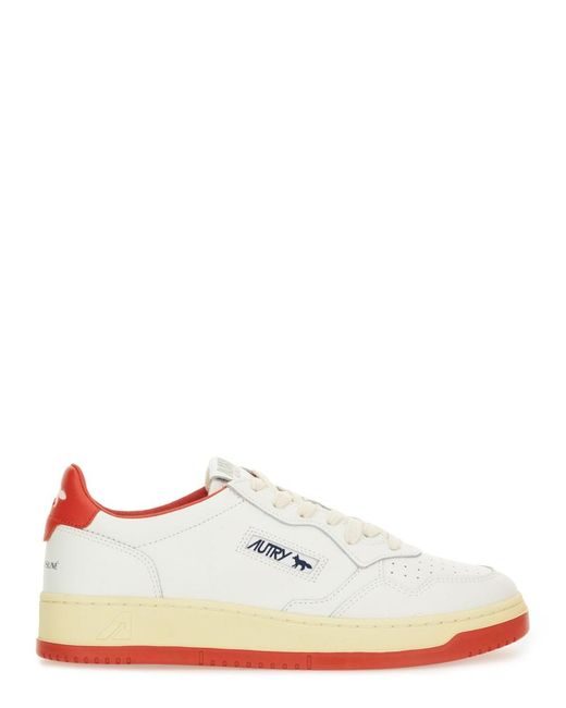 Autry X Maison Kitsune White Sneaker "Medalist" Low for men