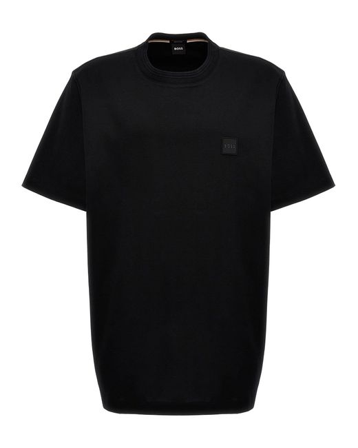 BOSS by HUGO BOSS Logo Patch T-shirt in Black for Men | Lyst
