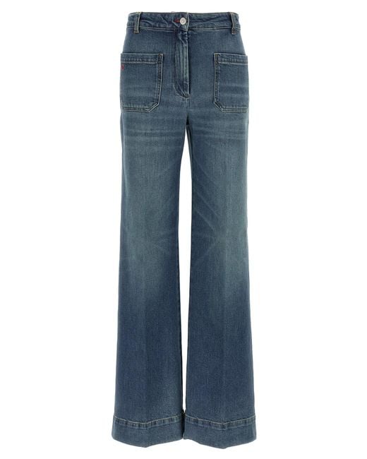 Victoria Beckham Womens Blue Alina Jeans
