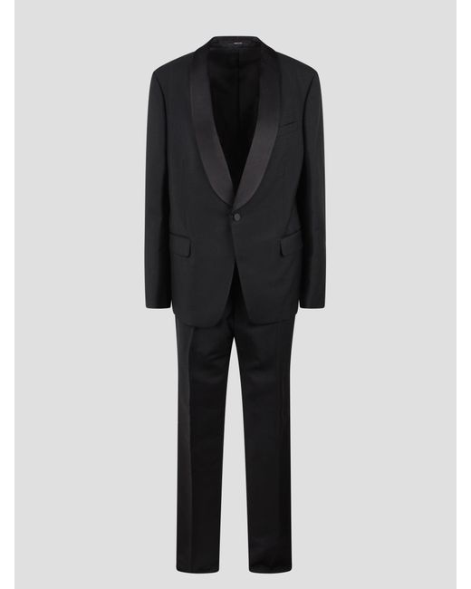 Slim fit wool suit di Gucci in Black da Uomo