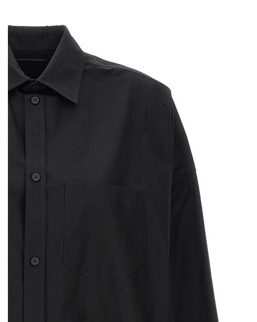 Balenciaga Black Rhinestone Logo Shirt Shirt, Blouse