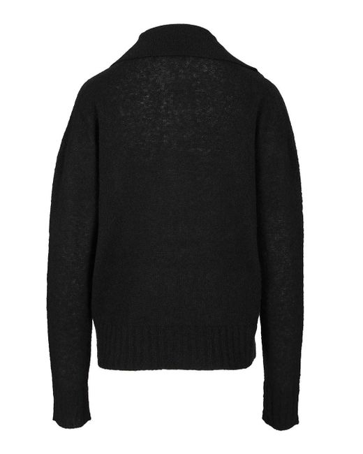 Tom Ford Black Logo Plaque Knitted Top