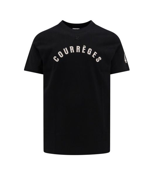 Courreges Black T-Shirt for men