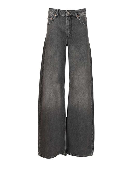 MARINE SERRE Gray "Moon Laser" Flared Jeans