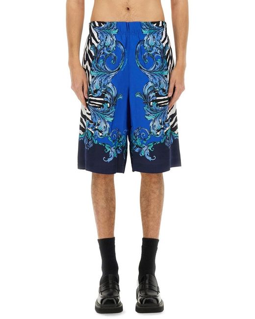 Viscose Shorts-Uomo di Versace Jeans Couture in Blue da Uomo