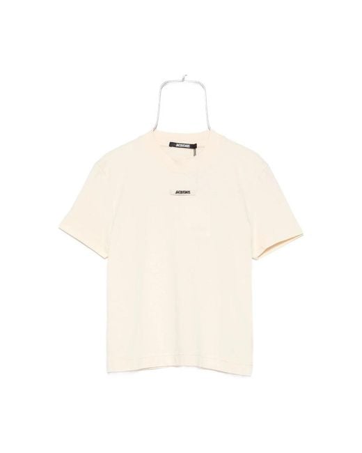 Jacquemus Natural Le T-Shirt Gros Grain