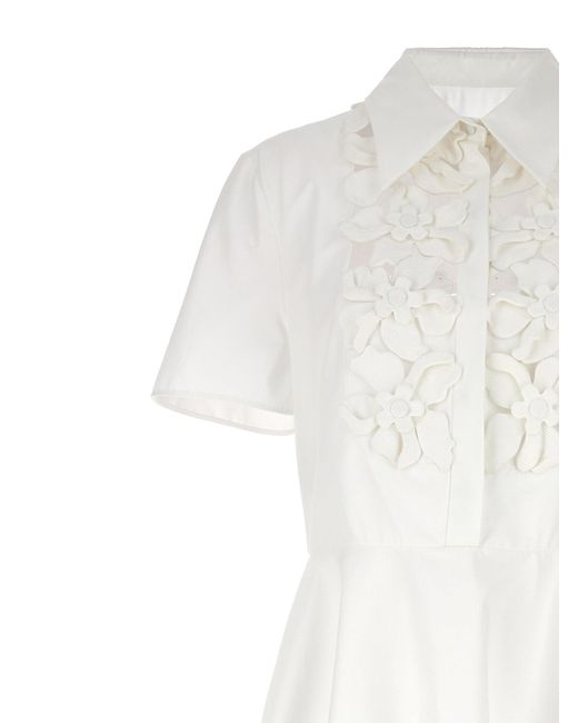 Valentino Garavani White Compact Popeline Dresses