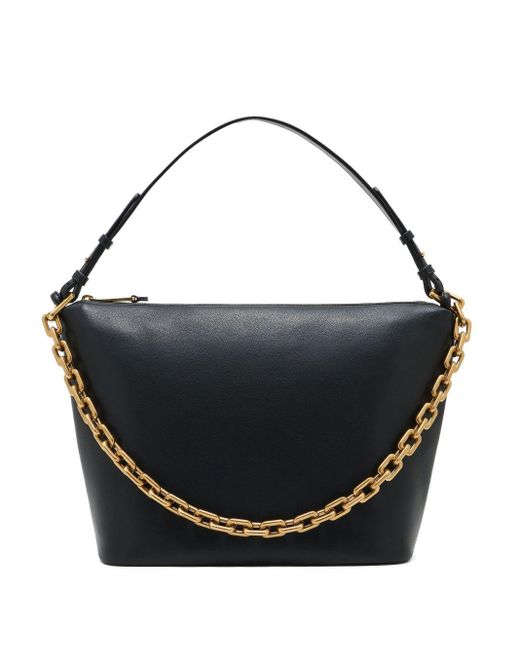 Emporio Armani Black Hobo Medium Chain Soft Leather