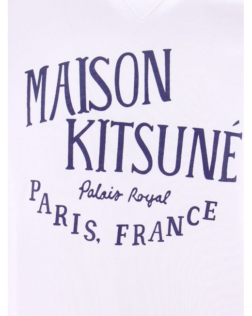 Maison Kitsuné White Sweatshirt for men