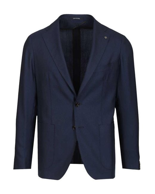 Tagliatore Blue Unlined Blazer for men