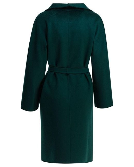 Max Mara Green Cashmere Midi Coat