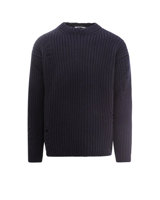 PAUL MÉMOIR Blue Wool Sweater for men