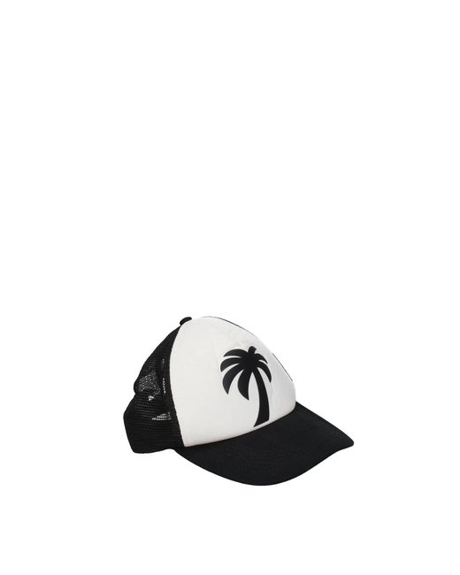 Palm Angels Black Hats Cotton for men