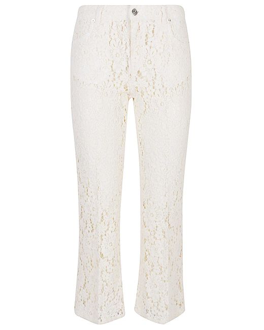 I LOVE MY PANTS White Kendal Embroidered Trousers