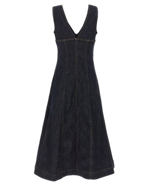Denim Midi Abiti Blu-Donna di Self-Portrait in Blue