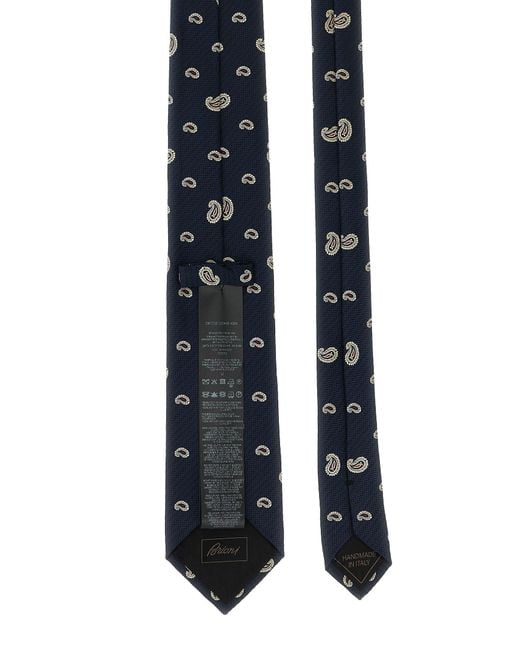 Brioni Blue Jacquard Tie for men