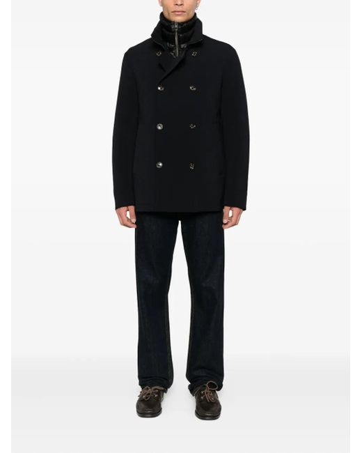Giacca Doppiopetto Con Zip-Uomo di Montecore in Black