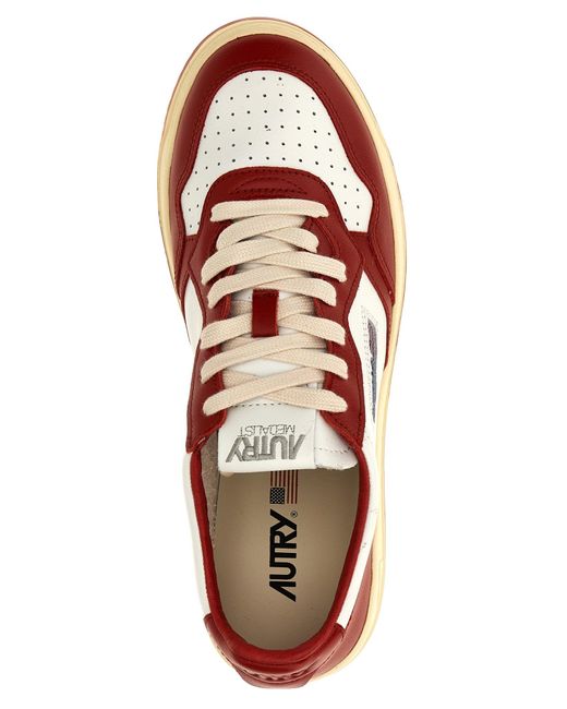 Autry Red 'Medalist' Sneakers