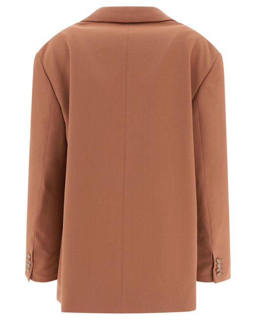 ジャケット Acne Studios Single-breasted blazer Brown Acne Studios Blazer Single-Breasted Chestnut | WAKAKUU