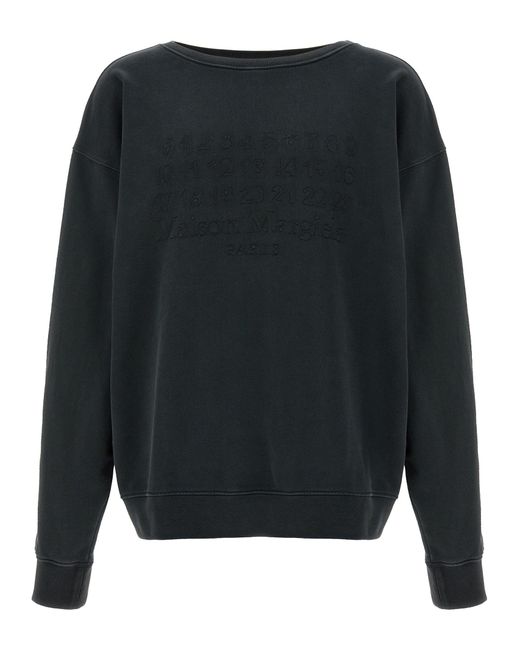 Numeric Signature Mm6 Felpe Grigio-Uomo di Maison Margiela in Black da Uomo