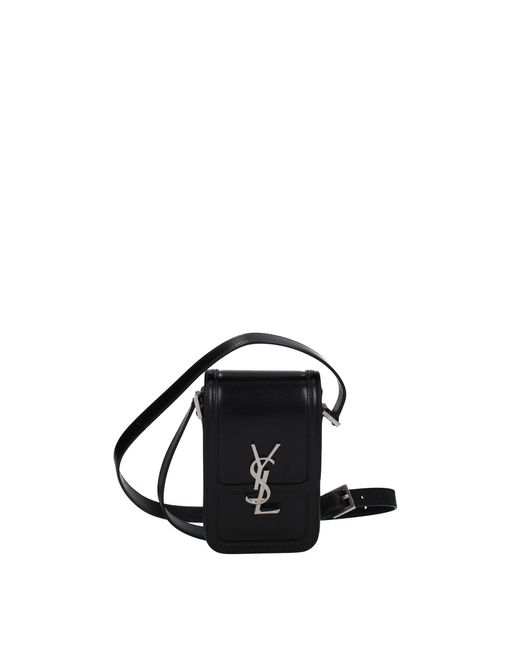 Saint Laurent Black Crossbody Bag Solferino Leather for men